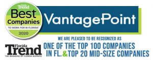 Vantagepoint AI recognized as a Top 100 Best Place to Work in State of Florida